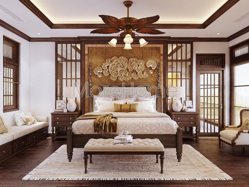 Bạn muốn căn phòng ngủ của mình trở nên trang hoàng thì đừng nên bỏ lỡ dòng sản phẩm giường ngủ gỗ óc chó tân cổ điển được sản xuất tại MoreHome.